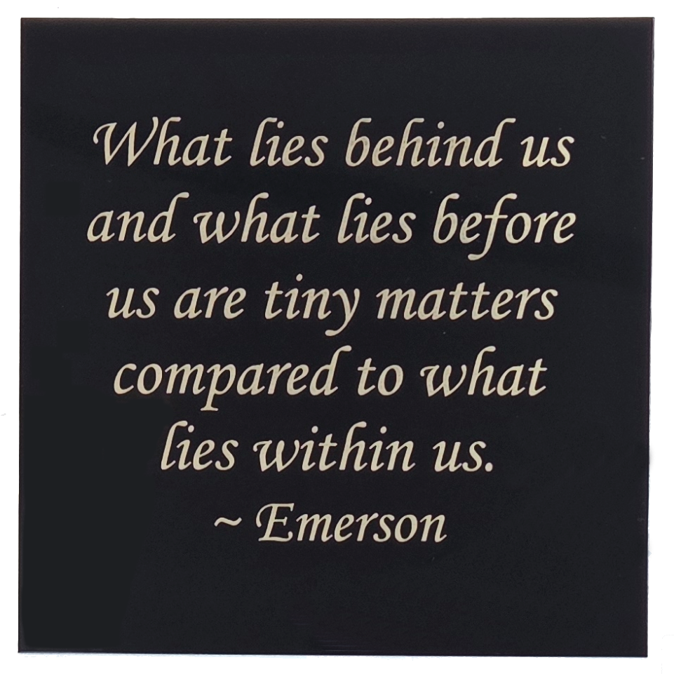 Emerson Within Us plaque