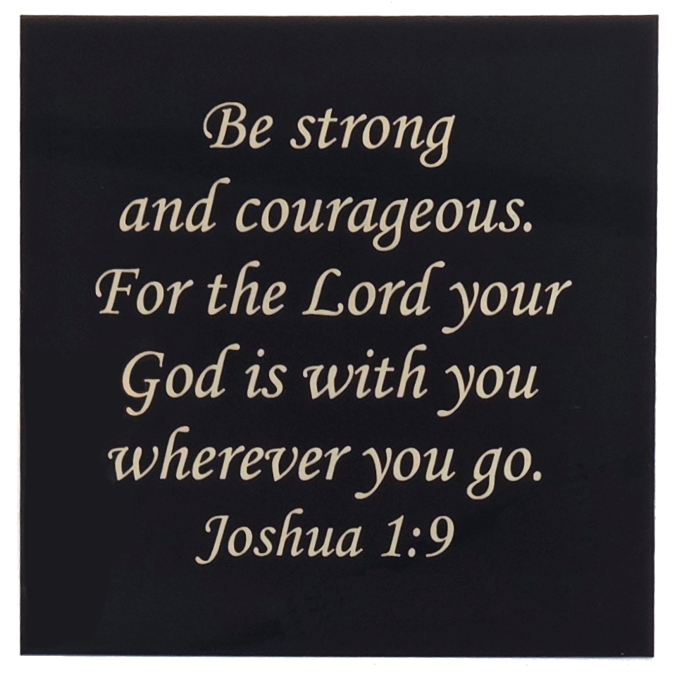 Joshua 1:9 plaque