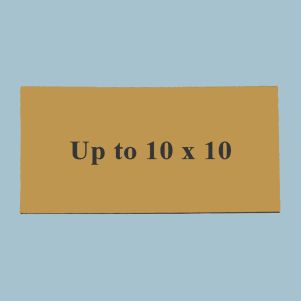 Up to 10x10 Custom Engraved UV Stable Plastic Plaque (Brushed Antique Gold)