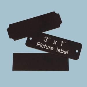 3" x 1" Custom Engraved Black Aluminum Plaque