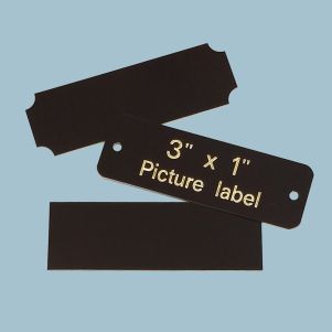 3" x 1" Custom Engraved Black Brass Plaque