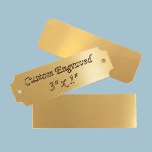 3" x 1" Custom Engraved Brass Plaque