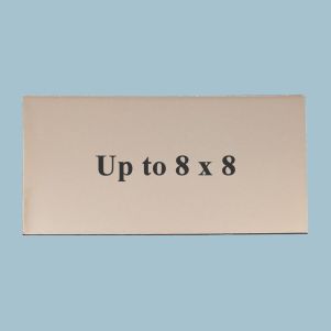 Up to 8x8 Custom Engraved UV Stable Plastic Plaque (Brushed Stainless Steel)
