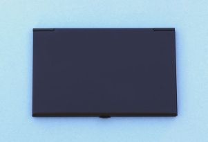 Engravable Black Anodized Aluminum Lightweight Business Card Case