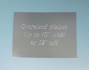 Oversized Custom Engraved Silver Aluminum Plaque