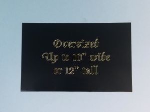 Oversized Custom Engraved Black Brass Plaque