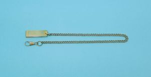 Polished Brass Pocket Compass Chain