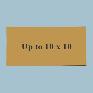 Up to 10x10 Custom Engraved UV Stable Plastic Plaque (Brushed Antique Gold)