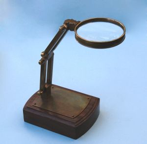 Engravable Solid Brass Adjustable Stand Magnifier