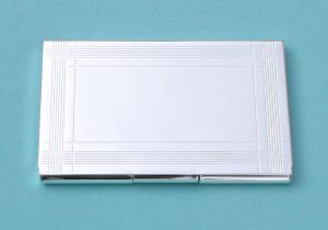 Patterned Silver Card Case