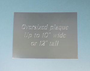 Oversized Custom Engraved Silver Aluminum Plaque
