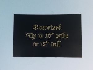 Oversized Custom Engraved Black Brass Plaque
