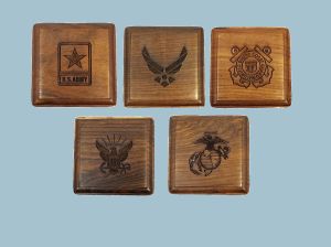 Small Military Hardwood Storage Cases
