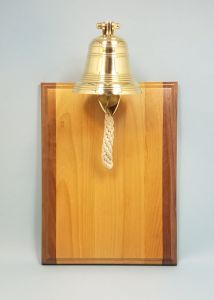 Brass Bell on Walnut Plaque