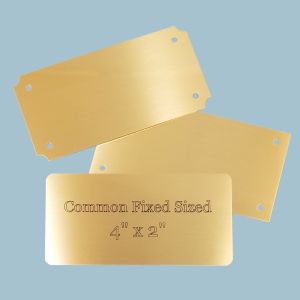 4" x 2" Custom Engraved Brass Plaque