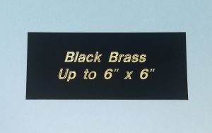 Custom Engraved Black Brass Plaque