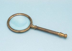Engravable Antique Patina Brass Hand Magnifier