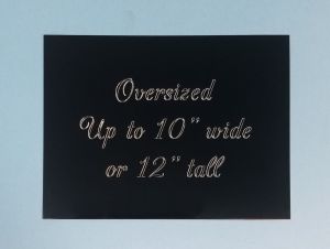 Oversized Custom Engraved Black Aluminum Plaque