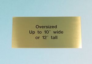 Oversized Custom Engraved Brass Plaque