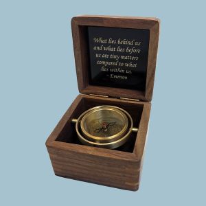 Engravable Miniature Boxed Desk Compass