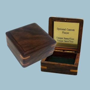 Engravable Small Plain Hardwood Storage Case