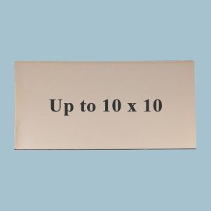Up to 10x10 Custom Engraved UV Stable Plastic Plaque (Brushed Stainless Steel)