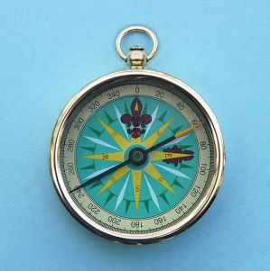 Engravable 2-inch Open Faced Brass Pocket Compass