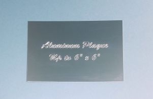 Custom Engraved Silver Aluminum Plaque