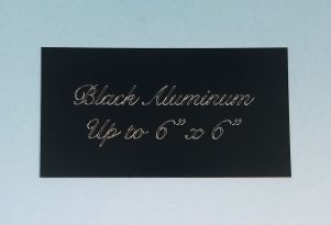 Custom Engraved Black Aluminum Plaque