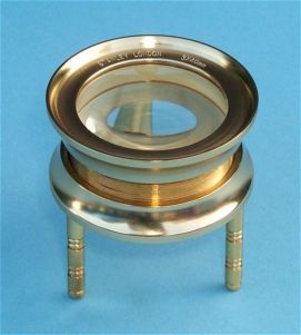 Engravable Large Stanley London Brass 3-Leg Magnifier
