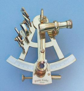 4-inch Polished Brass Sextant