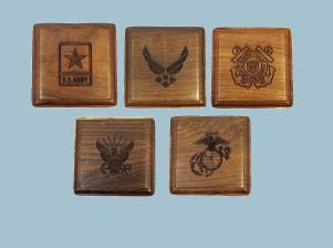 Small Military Hardwood Storage Cases