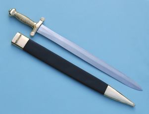 Engravable French Model 1831 Artillery Sword with Scabbard