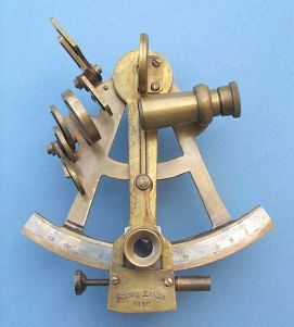 Four-inch Brass Sextant with Antique Finish