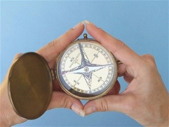 How to hold compass